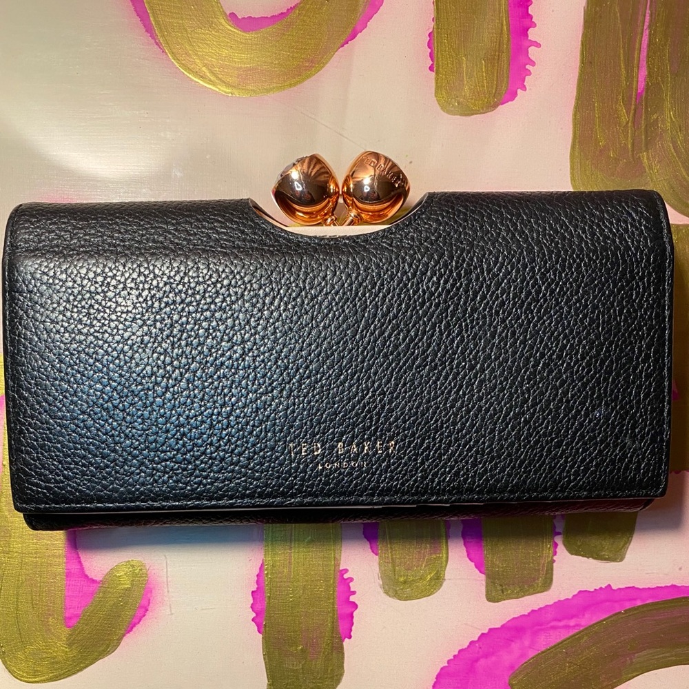 Ted Baker Bobble Wallet - black bovine leather
